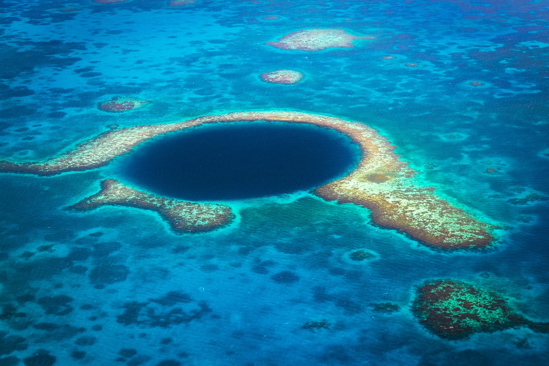 Aerial View to the famous diving site and natural phenomenon
