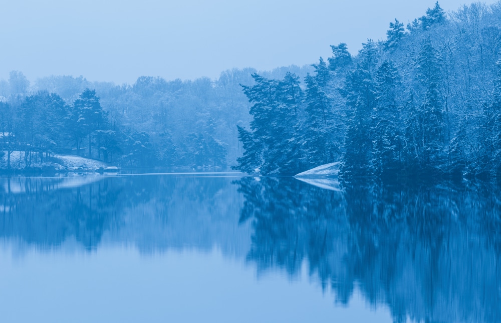 hiver lac Suède