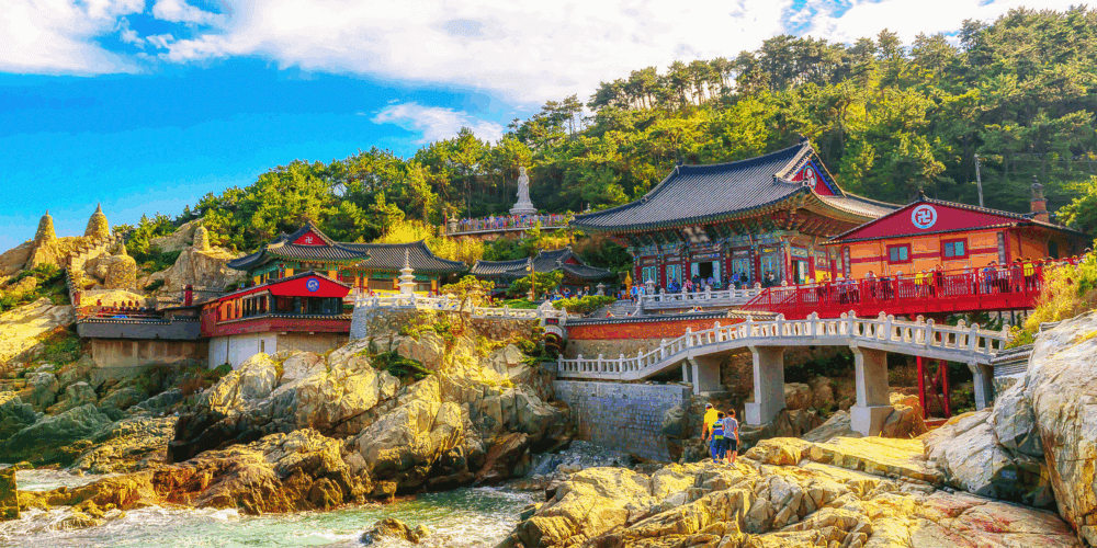 Haedong-Yonggungsa-Temple in Busan, South Korea. Photo Credit: Tawatchai1990 via Adobe Stock