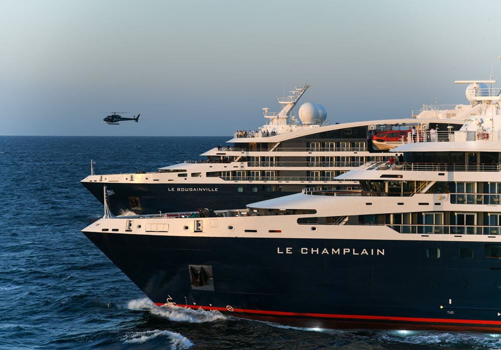 Le Champlain and Le Bougainville at sea together